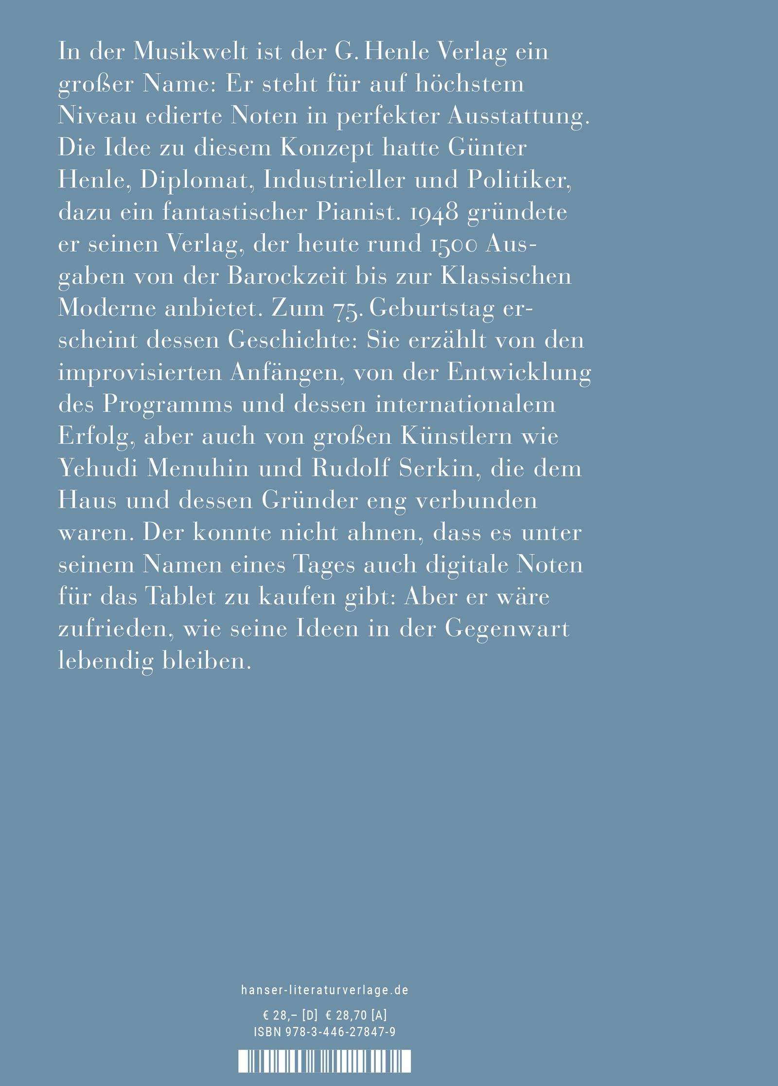 75 Jahre G. Henle Verlag