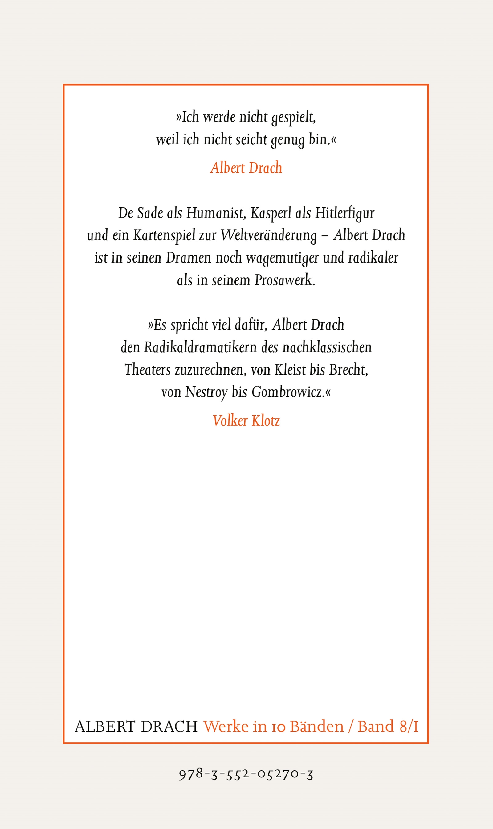 Das Kasperlspiel vom Meister Siebentot. Dramen I